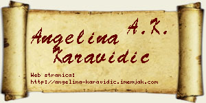 Angelina Karavidić vizit kartica